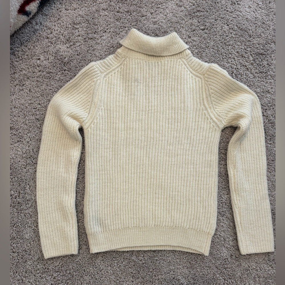 rag & bone Cream Ribbed Knit Crew Neck Sweater - Picture 10 of 12